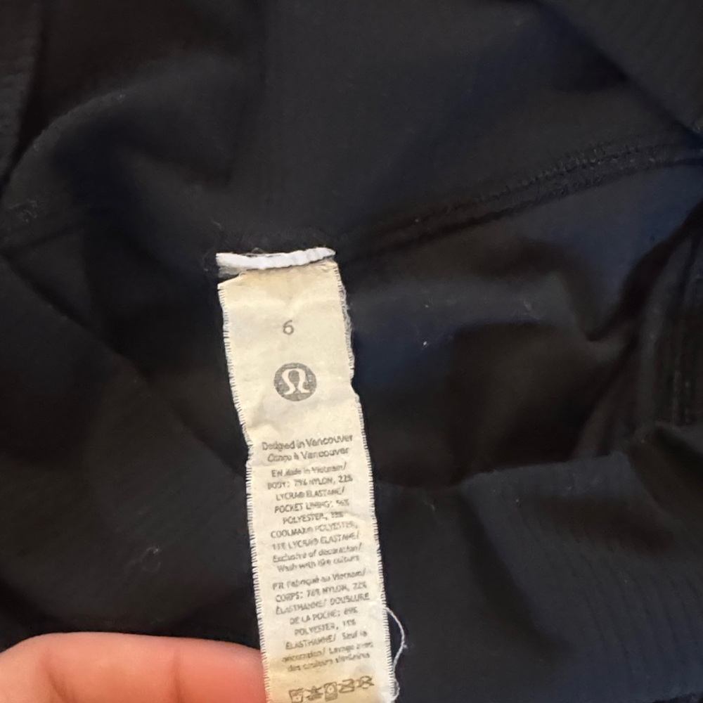 Lululemon Black Ribbed Leggings - Picture 2 of 3